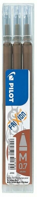 Etui de 3 recharges PILOT FRIXION 07 encre chocolat