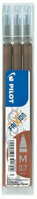 Etui de 3 recharges PILOT FRIXION 07 encre chocolat