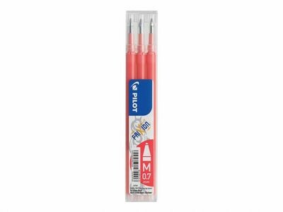 Etui de 3 recharges PILOT FRIXION 07 encre rose corail