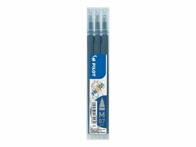 Etui de 3 recharges PILOT FRIXION 07 encre bleu-noir
