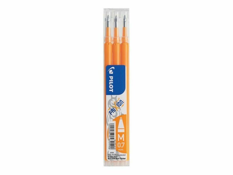 Etui de 3 recharges PILOT FRIXION 07 encre abricot-orange