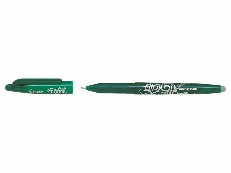 Stylo roller PILOT FRIXION 07 - pointe moyenne - encre VERT