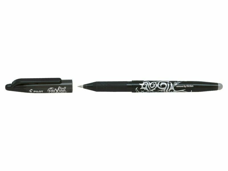 Stylo roller PILOT FRIXION 07 - pointe moyenne - encre NOIR