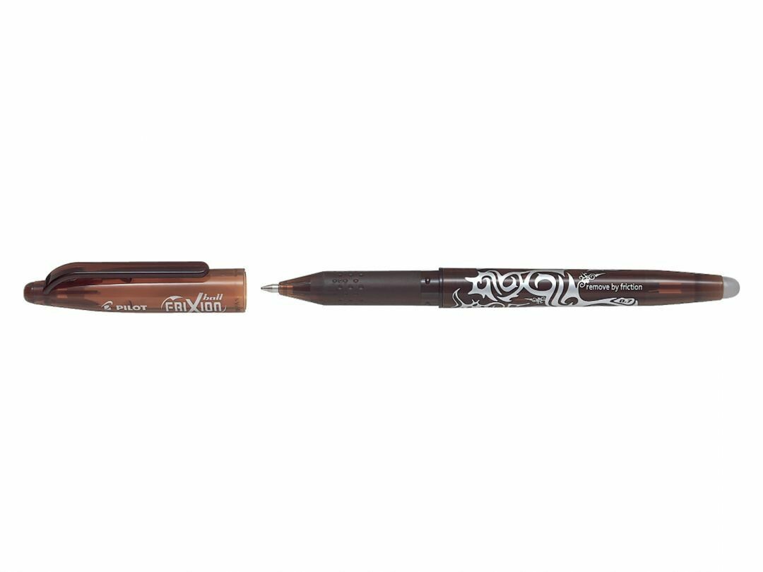 Stylo roller PILOT FRIXION 07 - pointe moyenne - encre CHOCOLAT