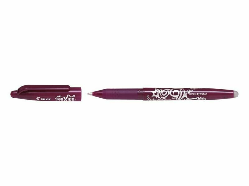 Stylo roller PILOT FRIXION 07 - pointe moyenne - encre ROUGE BORDEAUX