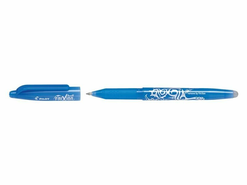 Stylo roller PILOT FRIXION 07 - pointe moyenne - encre BLEU CIEL