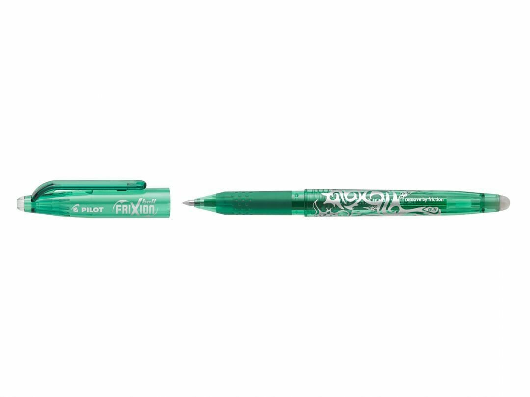 Stylo roller PILOT FRIXION 05 - pointe FINE - encre VERT