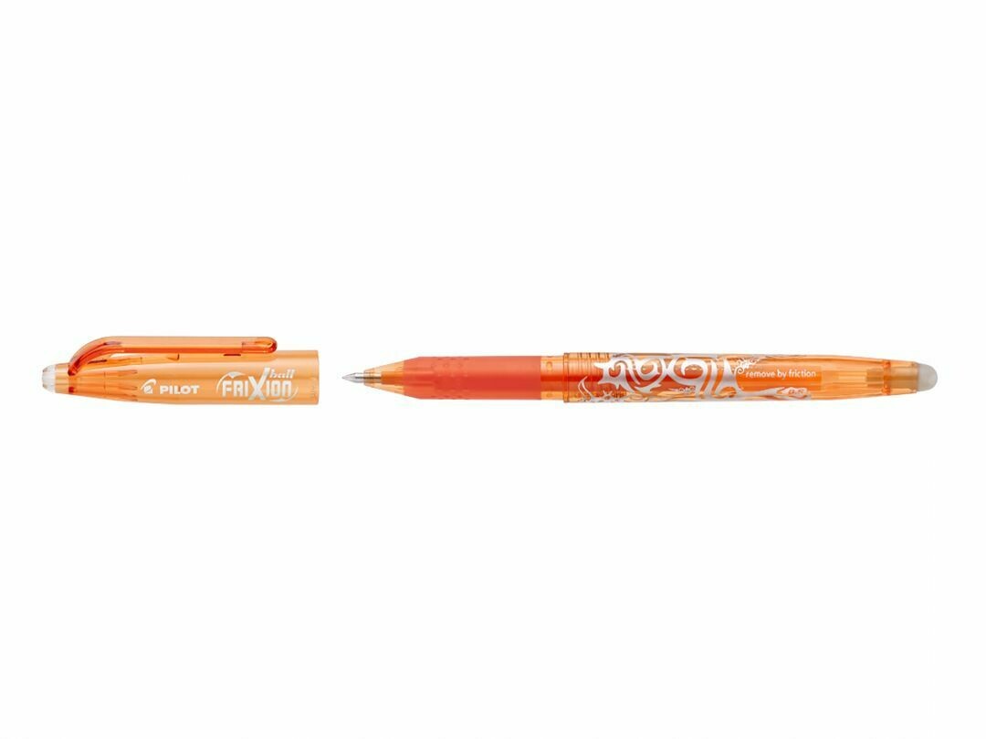 Stylo roller PILOT FRIXION 05 - pointe FINE - encre ORANGE