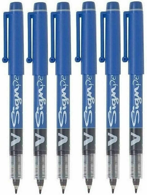 Lot de 6 stylos feutre PILOT V-Sign Pen encre liquide Bleu