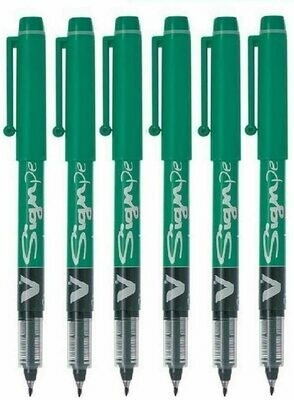 Lot de 6 stylos feutre PILOT V-Sign Pen encre liquide Vert
