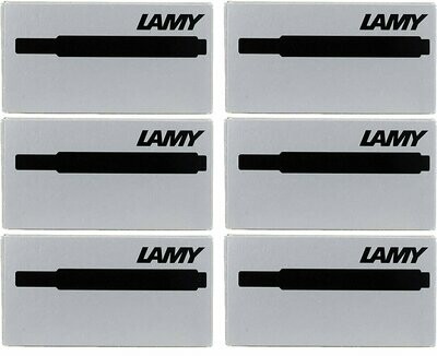 Lot de 6 étuis de 5 cartouches LAMY T10 - encre Noire