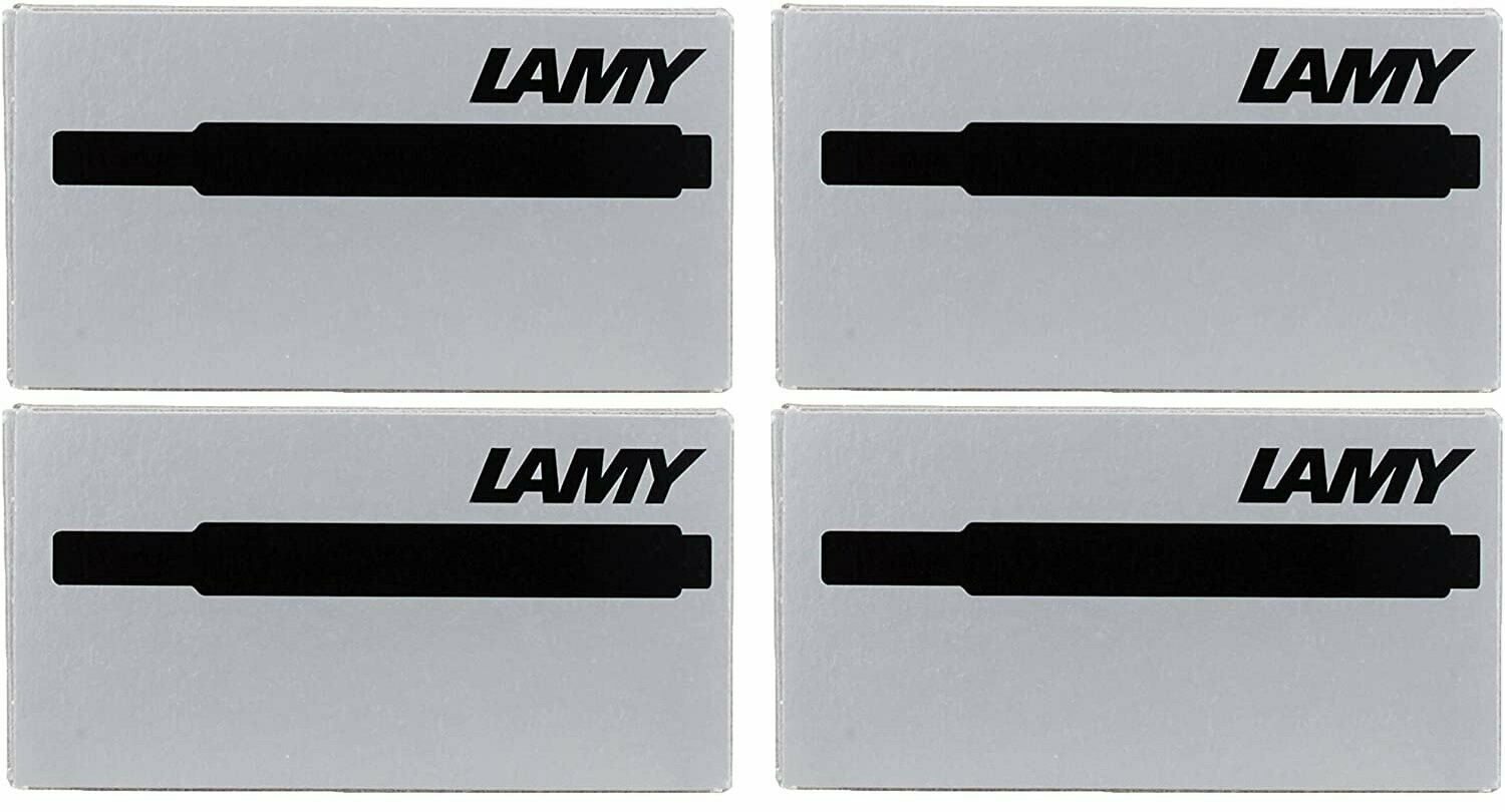 Lot de 4 étuis de 5 cartouches LAMY T10 - encre Noire