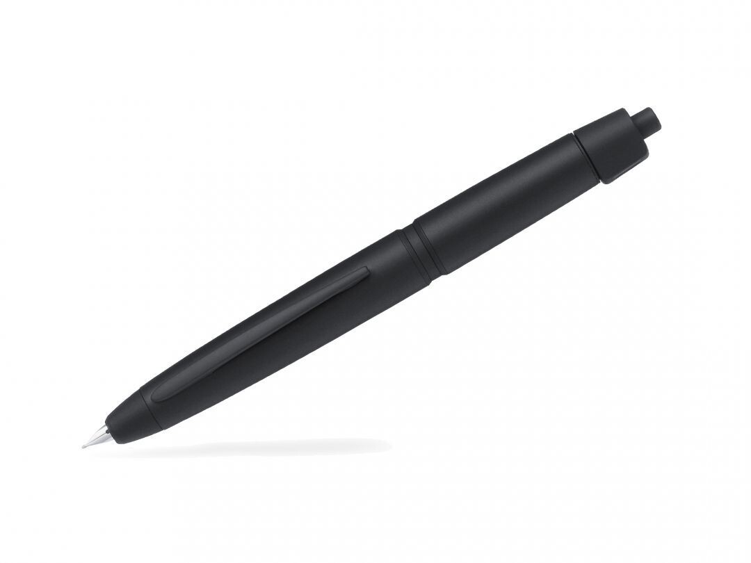 Stylo plume OR rétractable PILOT CAPLESS LS attributs Noir Mat  - NOIR  MAT - Plume Moyenne - en Coffret Cadeau.