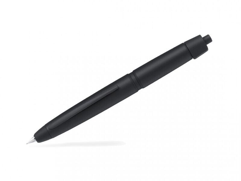 Stylo plume OR rétractable PILOT CAPLESS LS attributs Noir Mat  - NOIR  MAT - Plume Moyenne - en Coffret Cadeau.