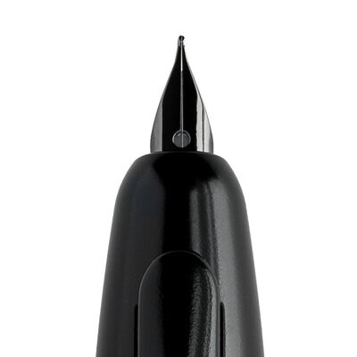 Stylo Plume Iridium Gros Modèle - Corps Acier Noir Lisse - Neuf De Stock Non Encré