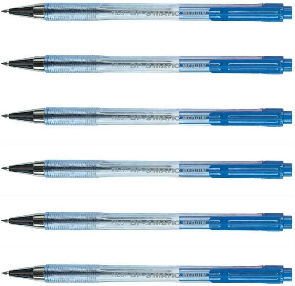 Lot de 6 Stylos bille - BP-S Matic -  Bleu - Pointe Fine