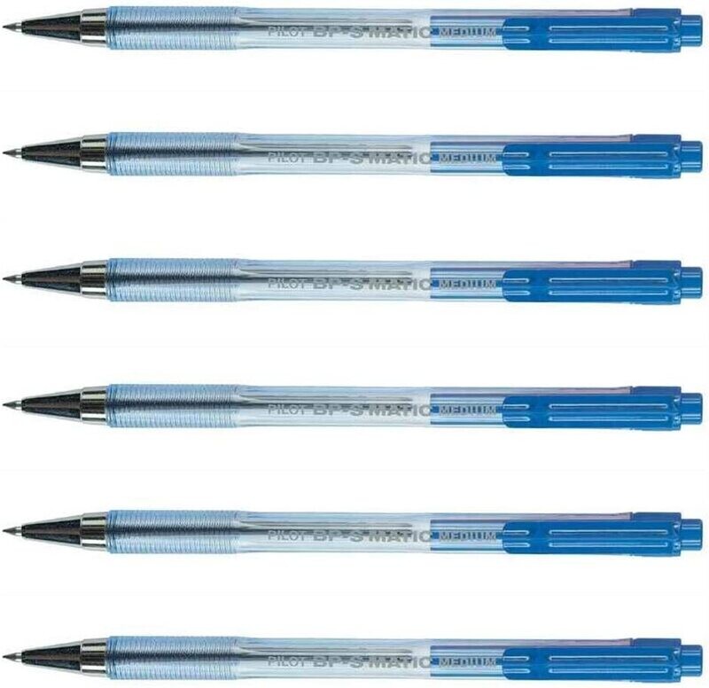 Lot de 6 Stylos bille - BP-S Matic -  Bleu - Pointe Fine