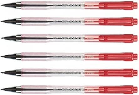 Lot de 6 Stylos bille - BP-S Matic -  Rouge - Pointe Fine