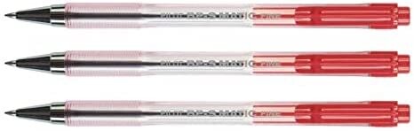 Lot de 3 Stylos bille - BP-S Matic -  Rouge - Pointe Fine