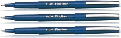 LOT DE 3 Feutre d'écriture PILOT FINELINER - Bleu - Pointe Extra Fine