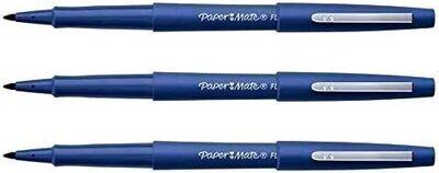 Lot de 3 Feutres PAPERMATE FLAIR Pointe Moyenne BLEU
