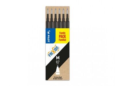 Etui 6 recharges PILOT FRIXION Ball 07 NOIR