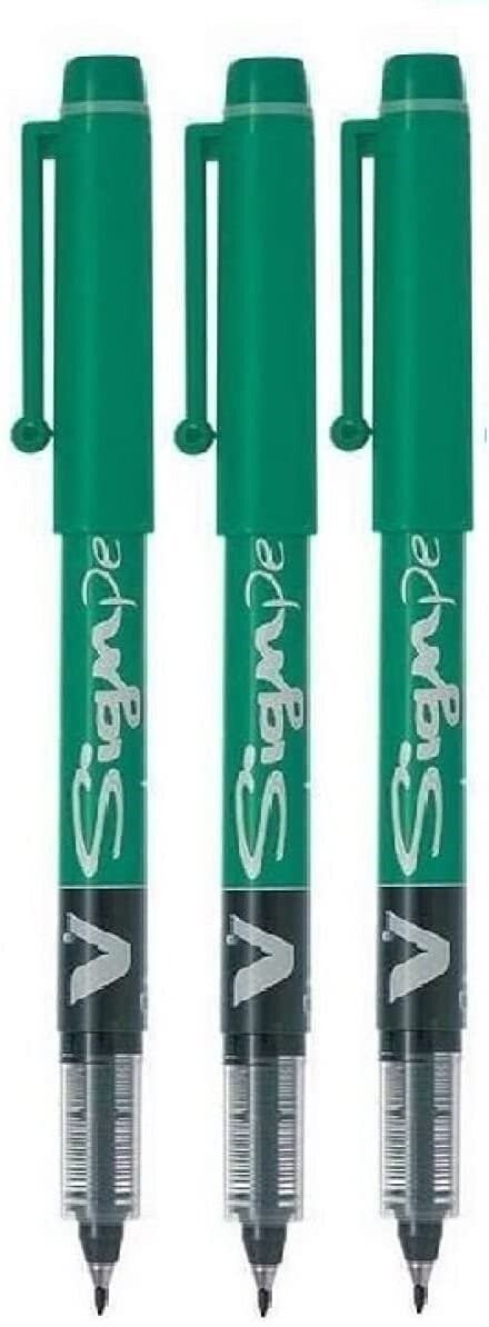 Lot de 3 stylos feutre PILOT V-Sign Pen encre liquide Vert