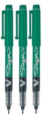 Lot de 3 stylos feutre PILOT V-Sign Pen encre liquide Vert