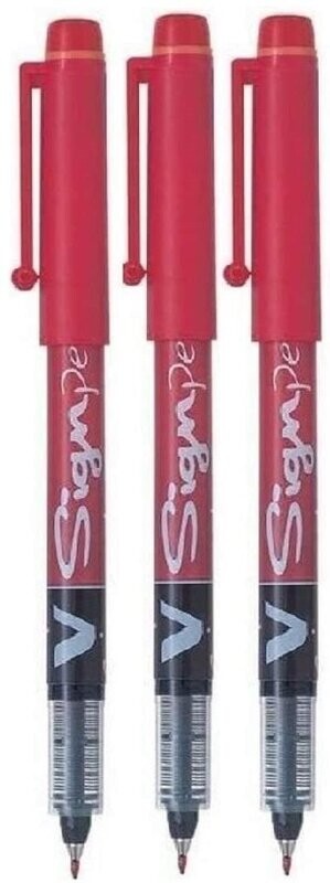 Lot de 3 stylos feutre PILOT V-Sign Pen encre liquide Rouge