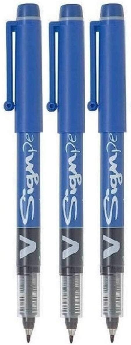 Lot de 3 stylos feutre PILOT V-Sign Pen encre liquide Bleu