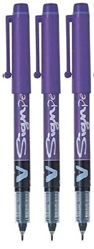 Lot de 3 stylos feutre PILOT V-Sign Pen encre liquide Violet