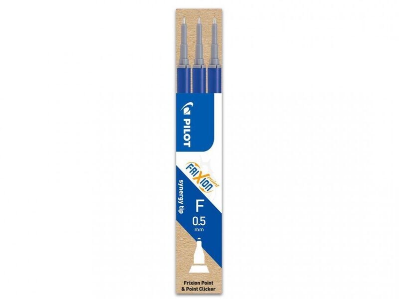 Etui de 3 recharges PILOT FRIXION " POINT " 05 - Bleu