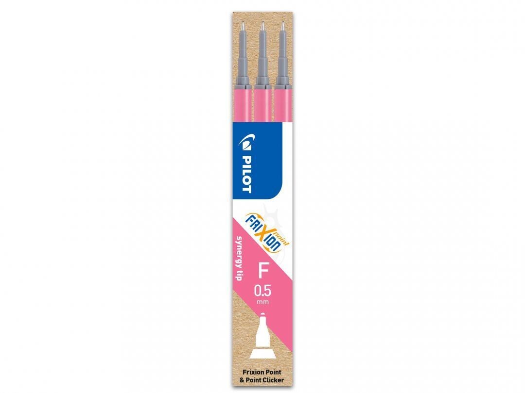 Etui de 3 recharges PILOT FRIXION " POINT " 05 - Rose