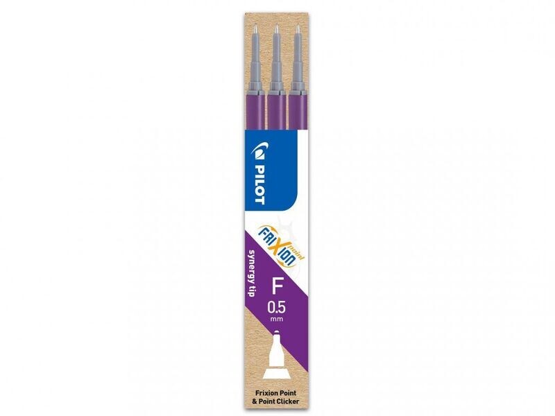 Etui de 3 recharges PILOT FRIXION " POINT " 05 - Violet