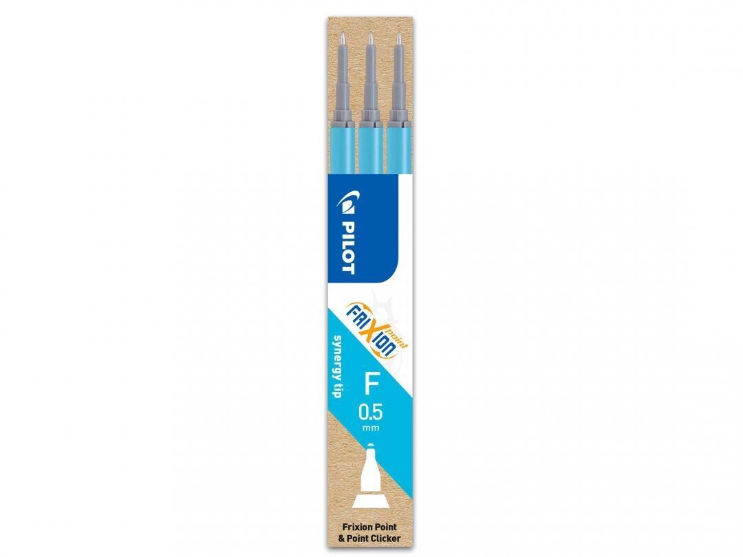 Etui de 3 recharges PILOT FRIXION " POINT " 05 - Turquoise