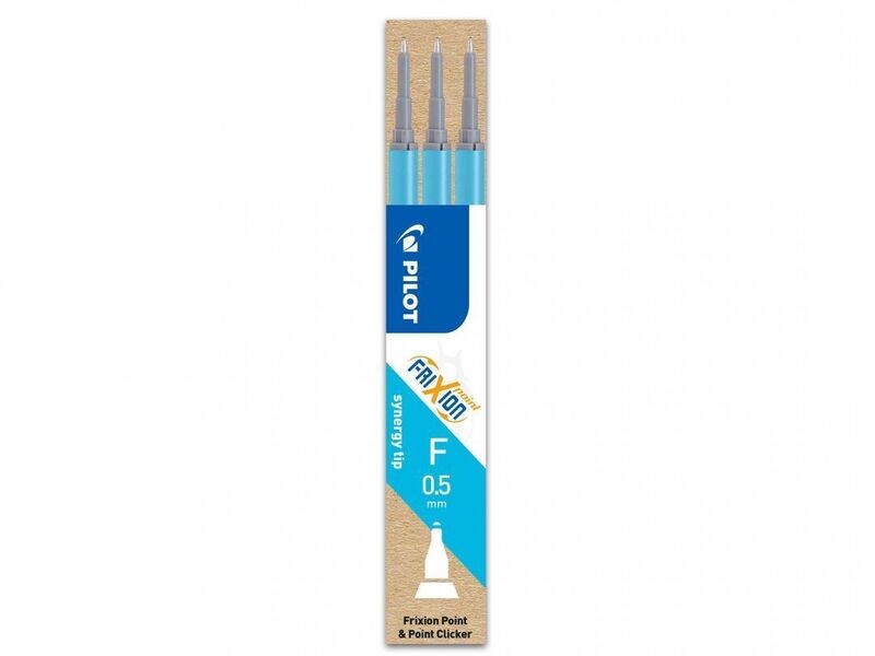 Etui de 3 recharges PILOT FRIXION " POINT " 05 - Turquoise