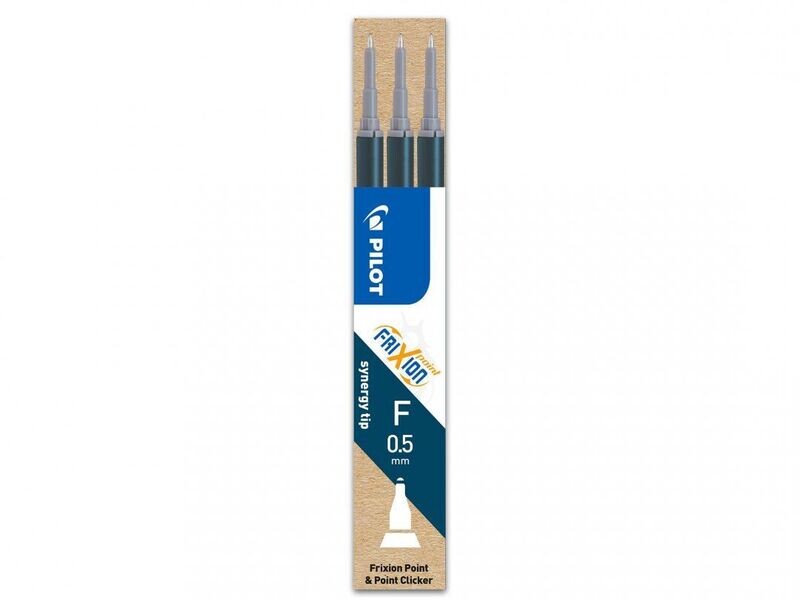 Etui de 3 recharges PILOT FRIXION " POINT " 05 - Bleu/Noir