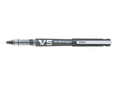 Stylo Roller PILOT V5 NOIR rechargeable par cartouches encre liquide