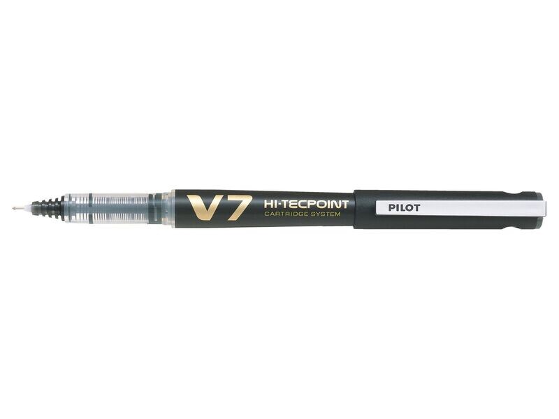 Stylos Roller PILOT V7 NOIR rechargeable par cartouches encre liquide
