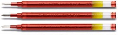 Lot de 3 recharges pour stylo PILOT G2-07 Fine encre gel ROUGE