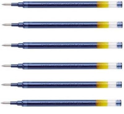 Lot de 6 recharges pour stylo PILOT G2-07 Fine encre gel BLEU
