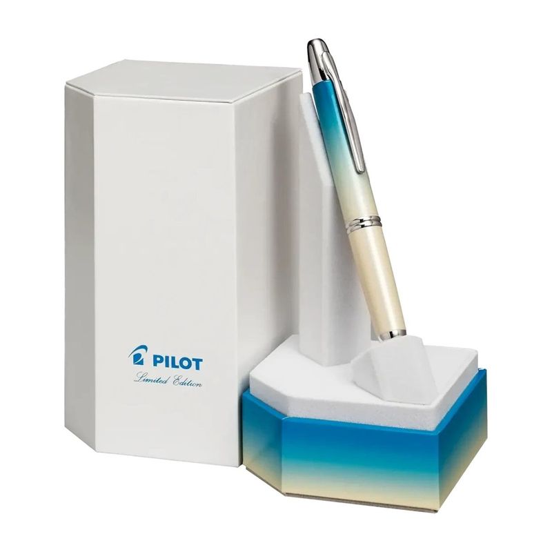Stylo plume OR rétractable PILOT CAPLESS Stylo plume OR rétractable PILOT CAPLESS " SEASHORE " EDITION LIMITEE 2024 attributs Rhodié - Plume Moyenne - en Coffret Cadeau Spécial Edition Limitée