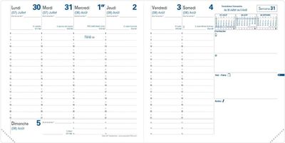 Recharge Agenda QUO VADIS EXECUTIF 16x16cm Septembre/Septembre 2025/2026
