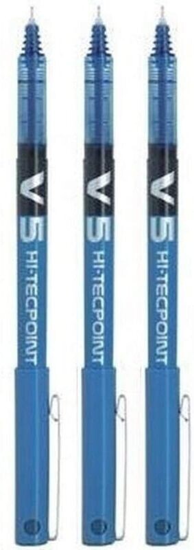 Lot de 3 Stylos Roller PILOT V5 BLEU .