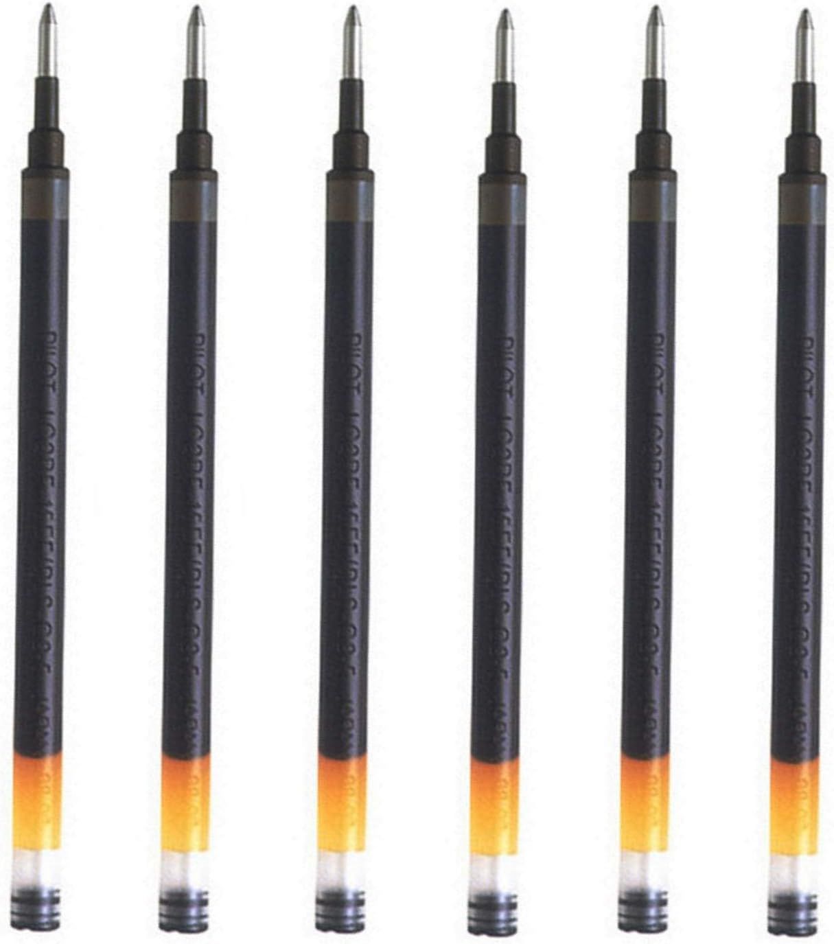 Lot de 6 recharges pour stylo PILOT G2-07 Moyenne encre gel NOIRE