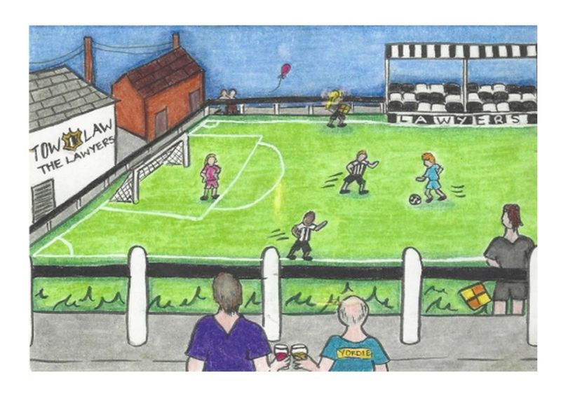 Tow Law town v Carlisle City postcard