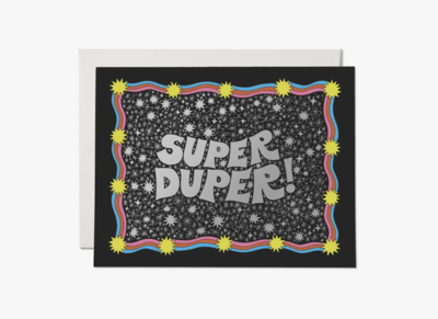 Red Cap Super Duper Congratulations card