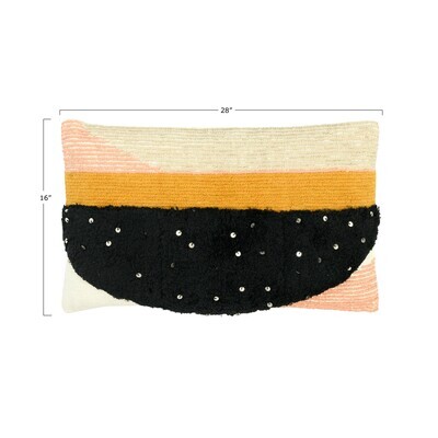Creative Co-Op Lumbar Pillow w/ Sequins