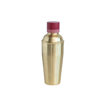 Creative Co-Op Pink Lid Cocktail Shaker