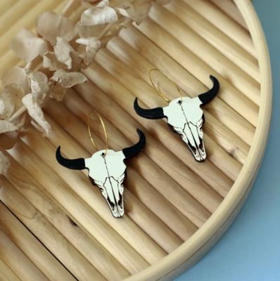 Le Chic Miami Bison Skull Hoop Er
